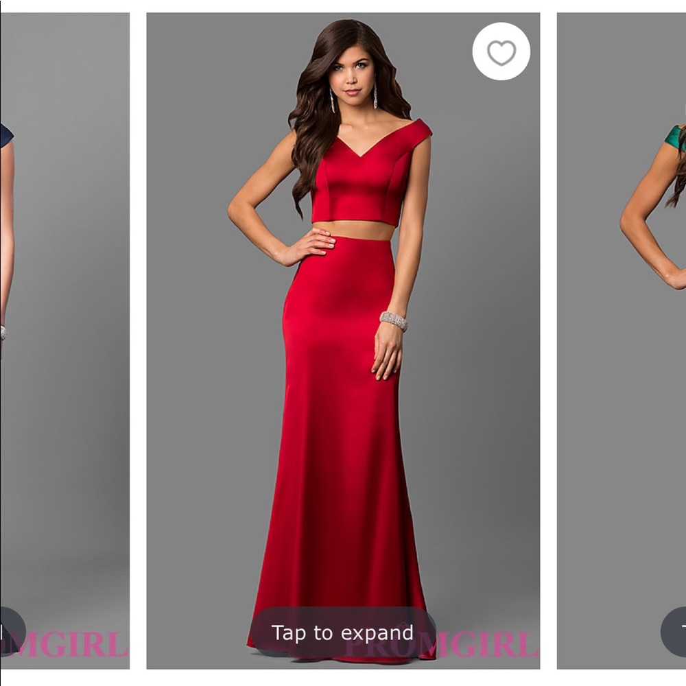 Sherri Hill 100% polyester satin two piece dress